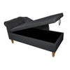 Velvet Dream Lounge Chair with Storage & Pillow