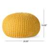 Sunny Yellow Knit Pouf