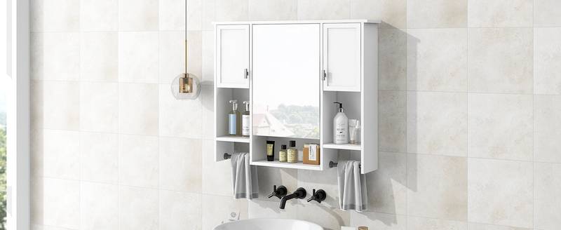 Sleek Wall-Mounted Bathroom Storage & Mirror Cabinet