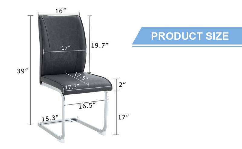 Sleek Gray Arch Dining Chairs - Set of 4