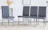 Stylish Gray Armless Dining Chairs Set