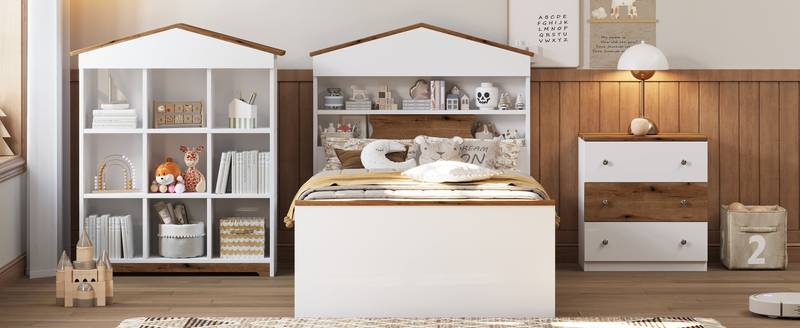 Cozy House Bed Set with Stylish Storage