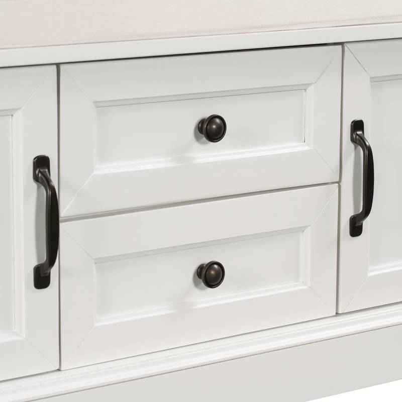 Cozy Storage Bench with Cushioned Seat