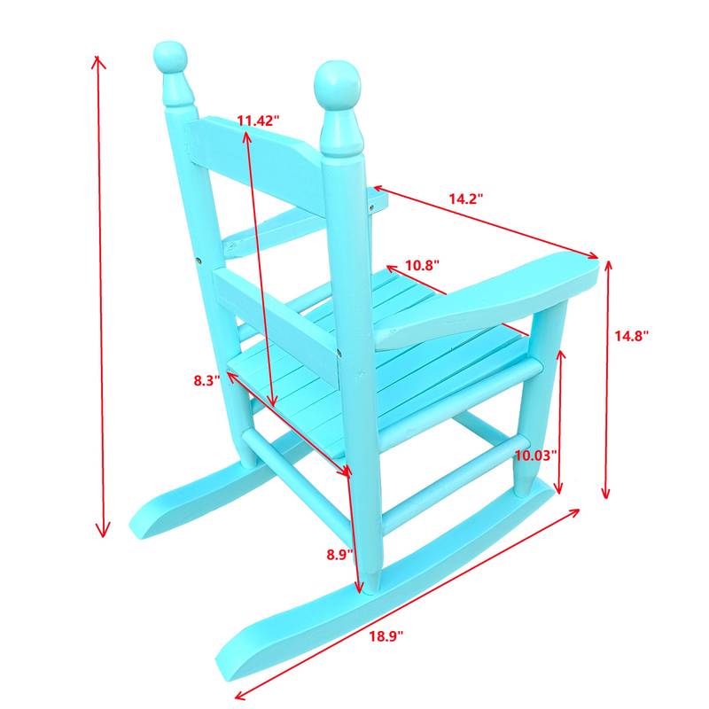 Cozy Blue Rocking Chair for Kids - Indoor/Outdoor Fun!