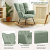 Cozy Teddy Rocker - Modern Accent Chair in Light Green