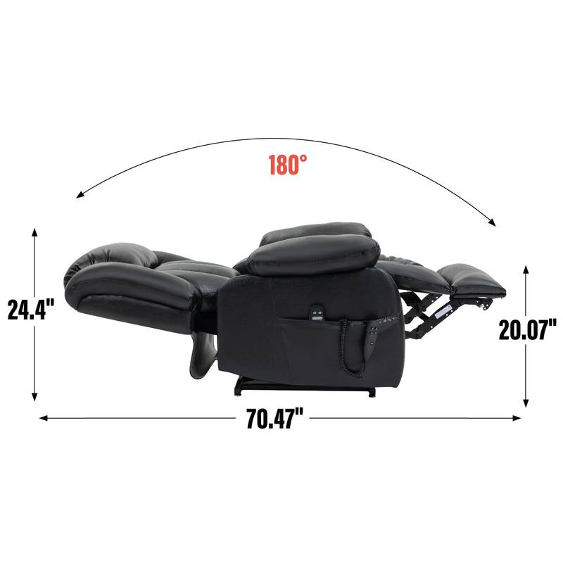 Ultimate Comfort Leather Recliner with Massage & Heat