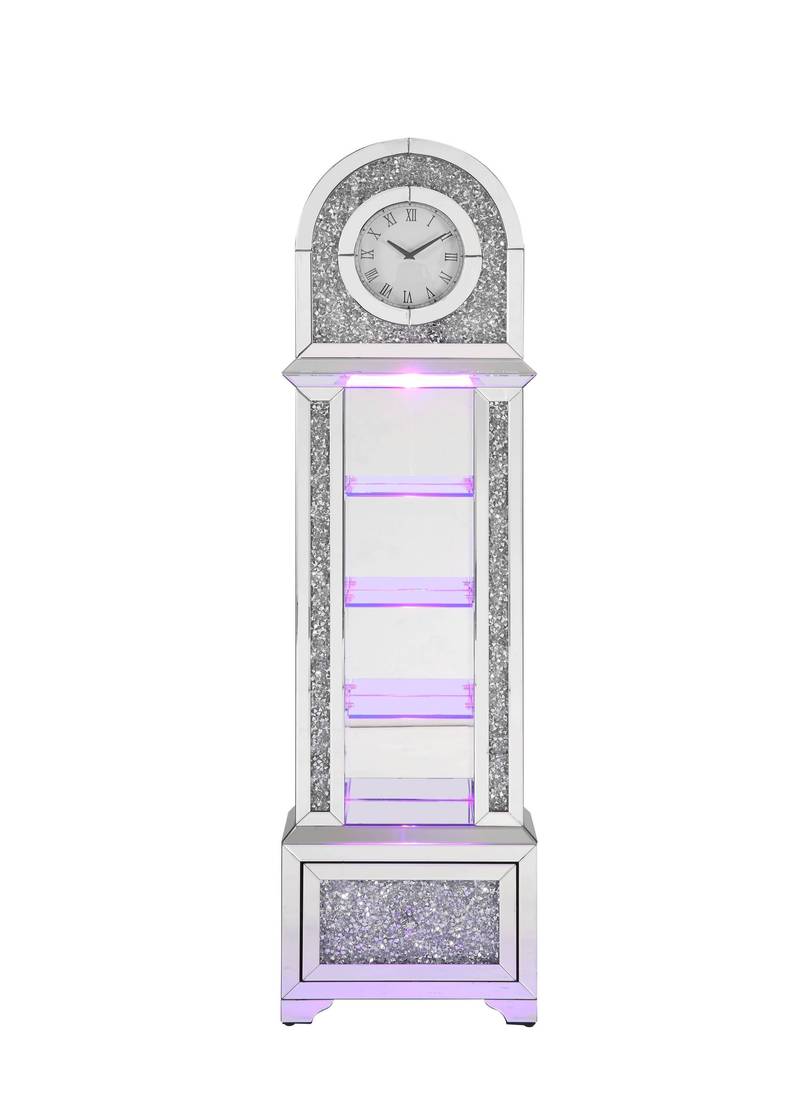 Noralie LED Grandfather Clock with Faux Diamond Accents