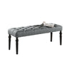 Cozy Gray Tufted Dining Bench