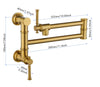 Wall-Mounted Brass Pot Filler Faucet