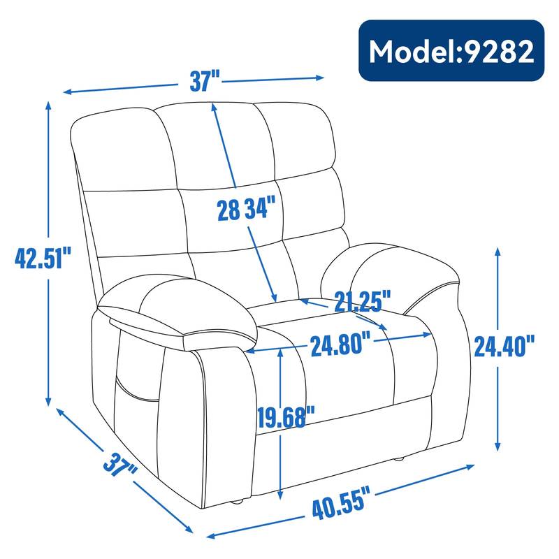 ComfyLift Heated Massage Recliner - Effortless Comfort & Support