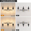 Brushed Gold Modern Vanity Light with Clear Glass Shades