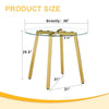Chic Gold-Base Round Glass Dining Table