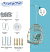 Cozy Khaki Rattan Egg Swing Chair