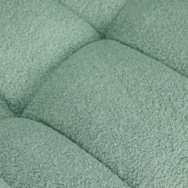 Cozy Teddy Rocker - Modern Accent Chair in Light Green
