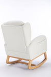Cozy Ivory Teddy Rocking Chair