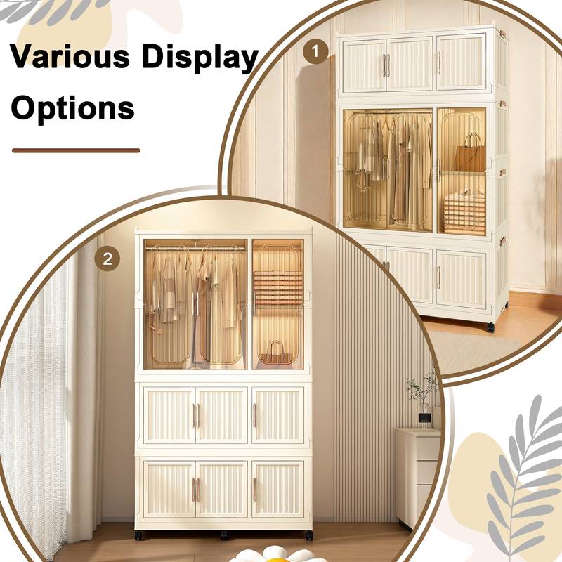 Chic Storage Closet - Portable Wardrobe Organizer