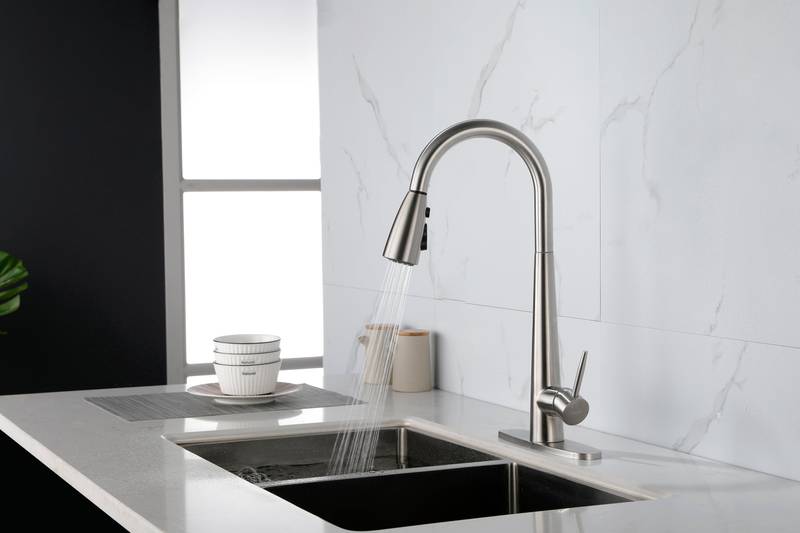 Sleek Pull-Down Kitchen Faucet
