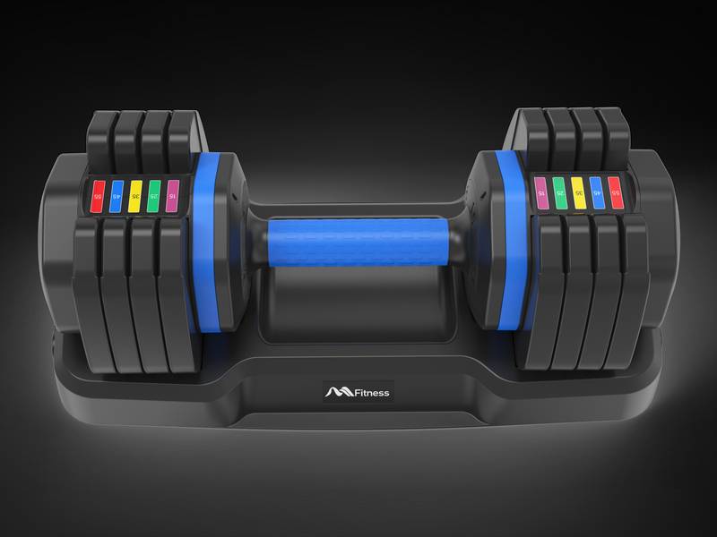 Quick-Adjust Fitness Dumbbells - Pair with Secure Grip for Full-Body Workouts