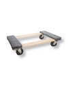 Carpeted Hardwood Dolly with Smooth Glide Wheels