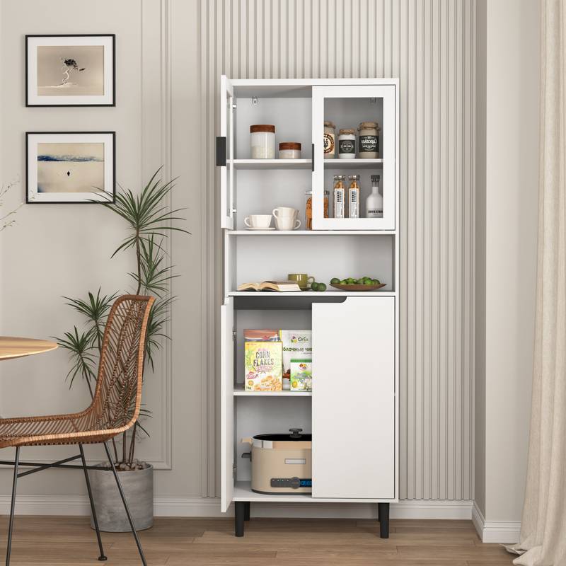 Elegant Glass-Front Storage Bookcase