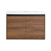 Chic Brown Bathroom Vanity Set with Resin Sink