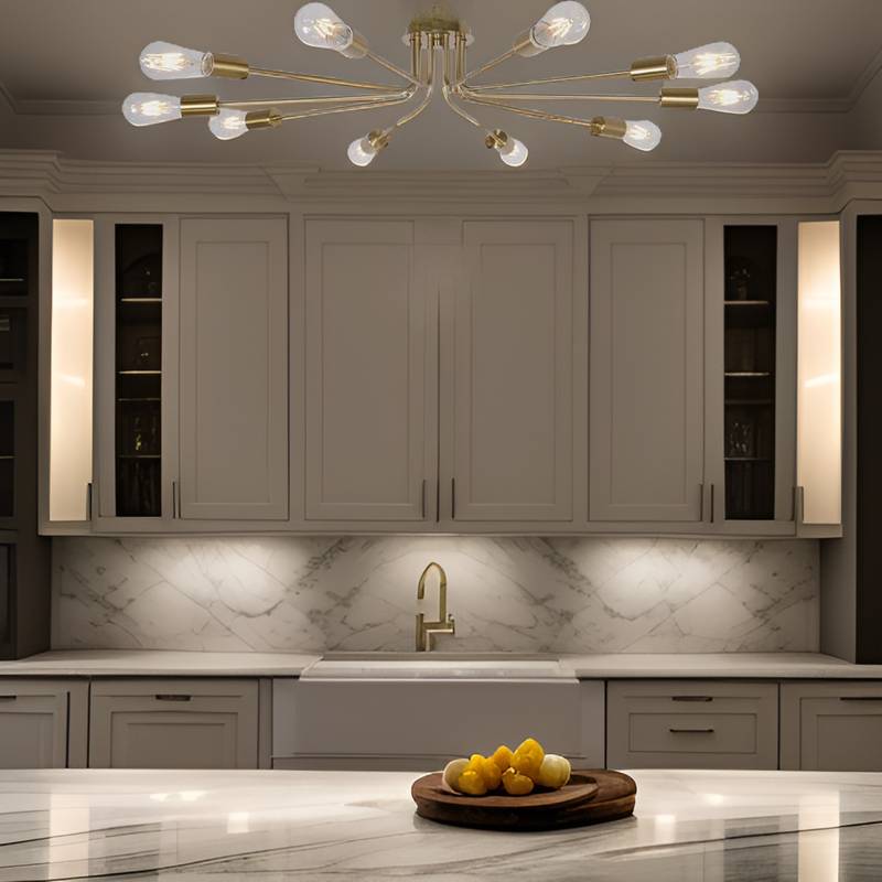 Radiant Gold Sputnik Chandelier