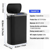 Smart Sensor Trash Can - Sleek Black Design