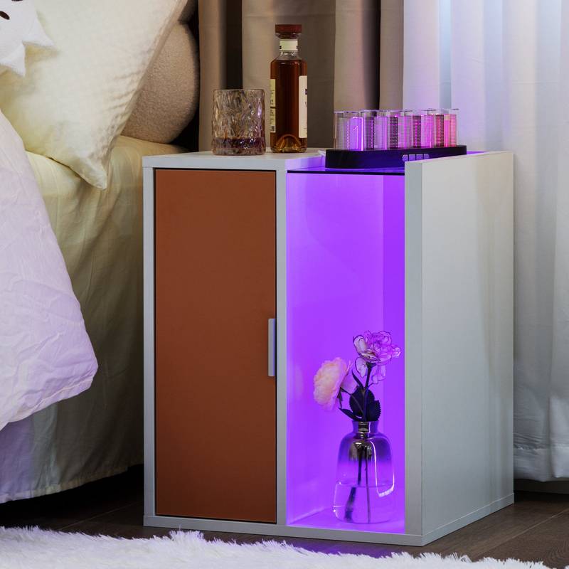 Glow Side Table with Storage