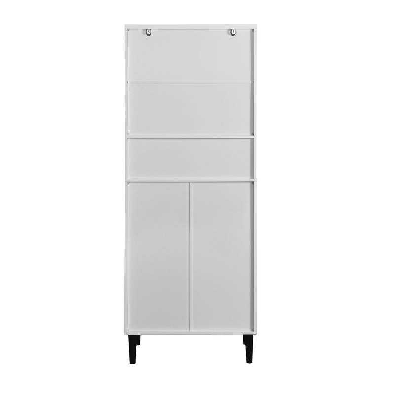 Elegant Glass-Front Storage Bookcase