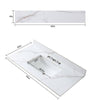 Elegant Carrara Stone Bathroom Vanity Top
