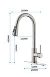 Sleek Pull-Down Kitchen Faucet with Brushed Nickel Finish