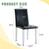 Sleek Black Backrest Chairs with Silver Legs - Modern Minimalist Chic!