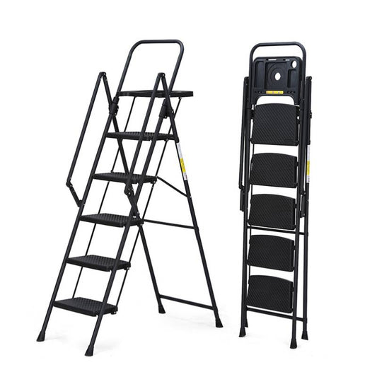 SmartStep Folding Ladder with Tool Tray & Non-Slip Pedals