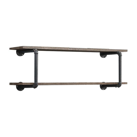 Brantley Antique Oak & Gray Wall Rack