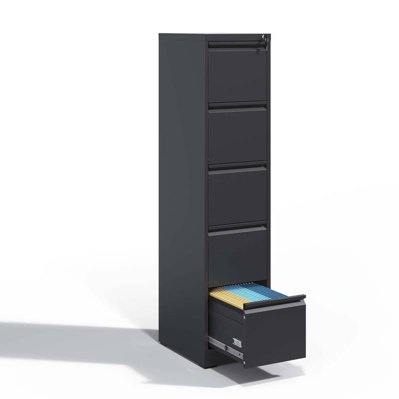 Secure Steel File Cabinet with 5 Drawers