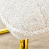 Chic White Armless Sofa Chair with Gold Legs