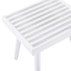 Cozy White Wood Slatted Bench