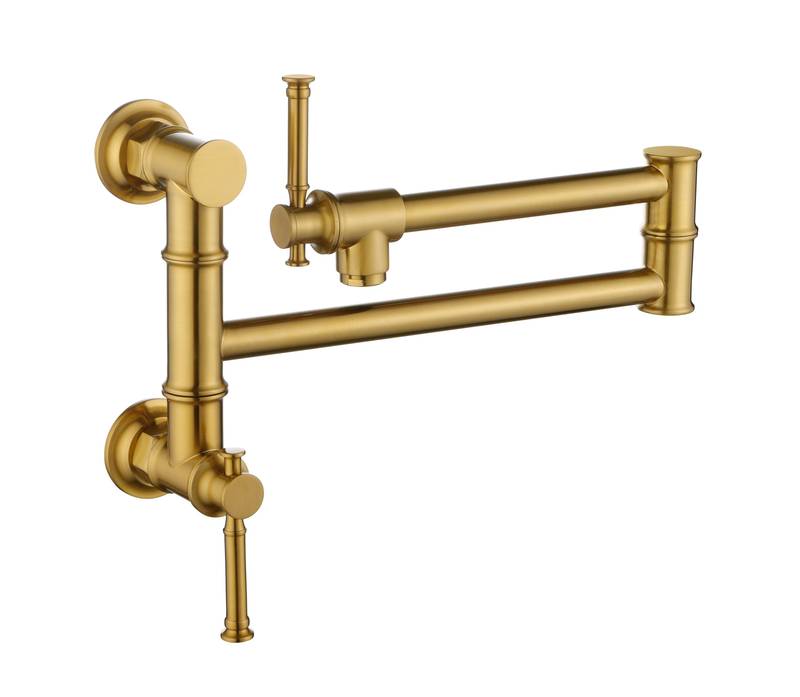 Wall-Mounted Brass Pot Filler Faucet