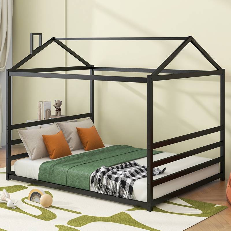 Black Metal Loft Bed
