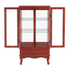 Illuminated Cherry Wine Display Cabinet