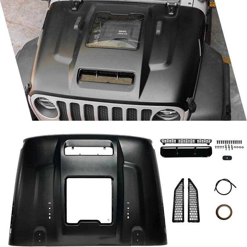 Space-Capsule Style Jeep Hood for Wrangler & Gladiator