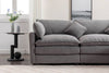 Chic Modular L-Shaped Sofa with Ottoman