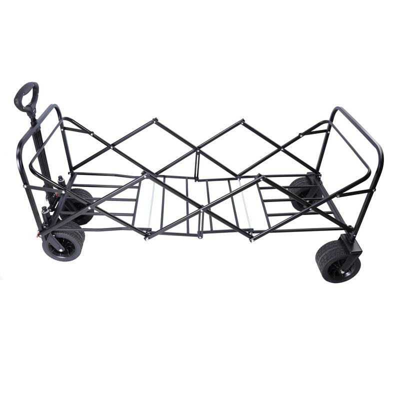 Ultimate Folding Wagon - Garden & Beach Buddy in Black & Orange