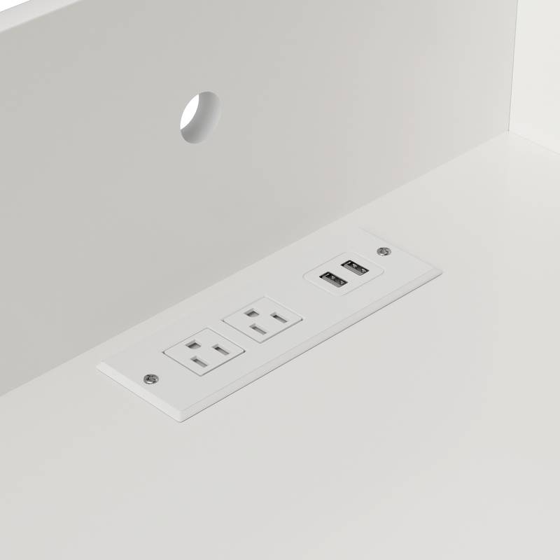 Dreamy Nightstand with Charging Hub & LED Glow