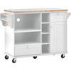 Versatile Kitchen Island Cart with Storage & Locking Wheels