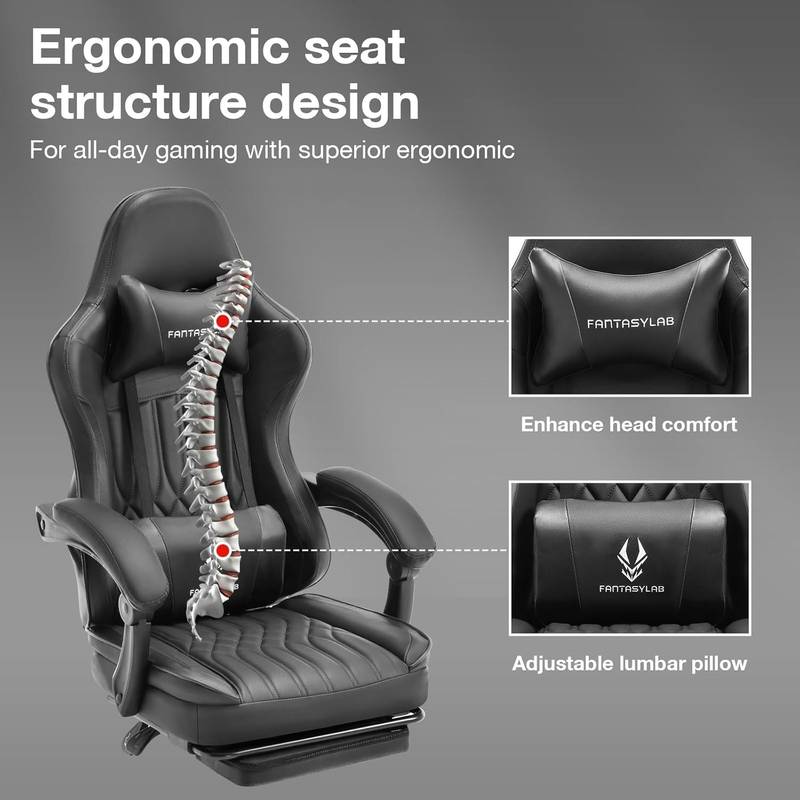 Ultimate Gamer Chair with Built-in Speakers & Comfort Support