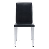 Sleek Black Backrest Chairs with Silver Legs - Modern Minimalist Chic!