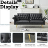 Cozy Convertible Faux Leather Sofa Bed