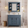 Chic Royal Blue Bathroom Vanity with Sink & Storage