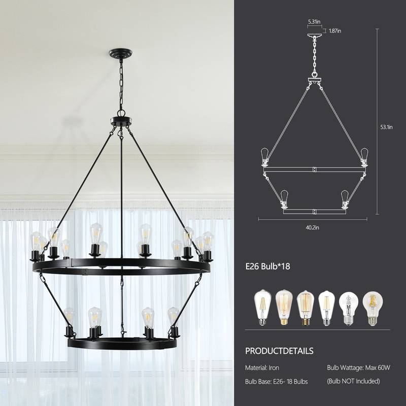 Vintage Charm Double-Tier Chandelier
